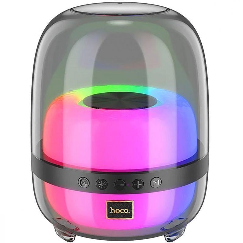 Колонка Bluetooth Hoco BS58 Crystal colorful luminous Magic Black Night (00000066177_1)