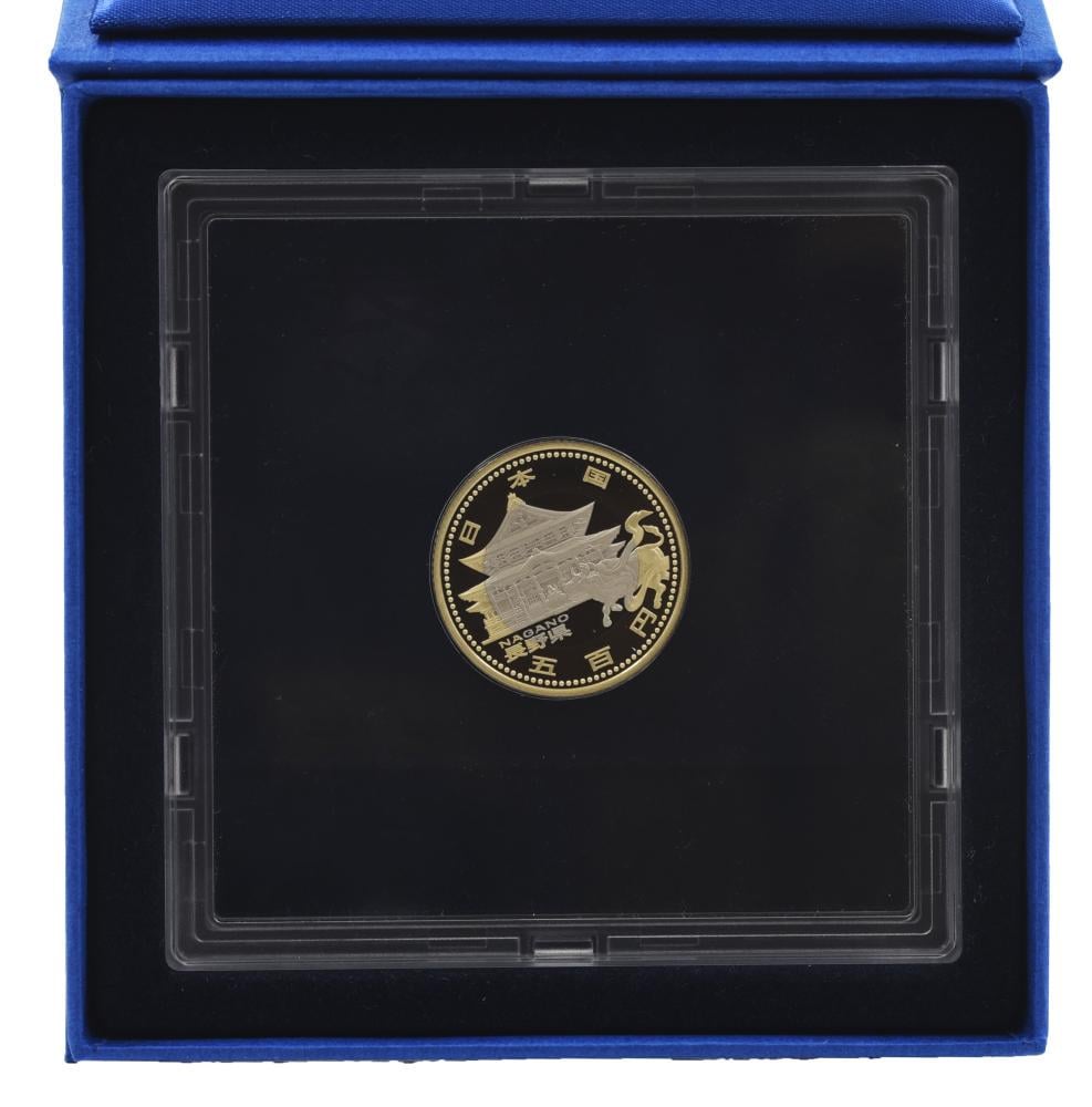 Коллекционная монета Япония 500 иен 2009 биметалл Proof Префектуры Нагано в сувенирной упаковке (М21330)