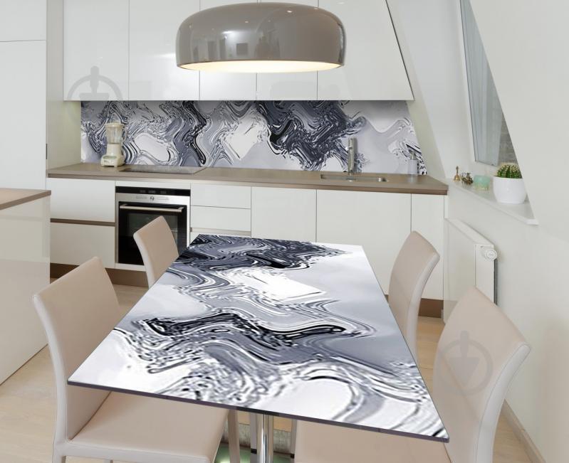 Наклейка 3Д виниловая на стол Zatarga «Сквозь лёд» 650х1200 мм для домов, квартир, столов, кофейн, кафе