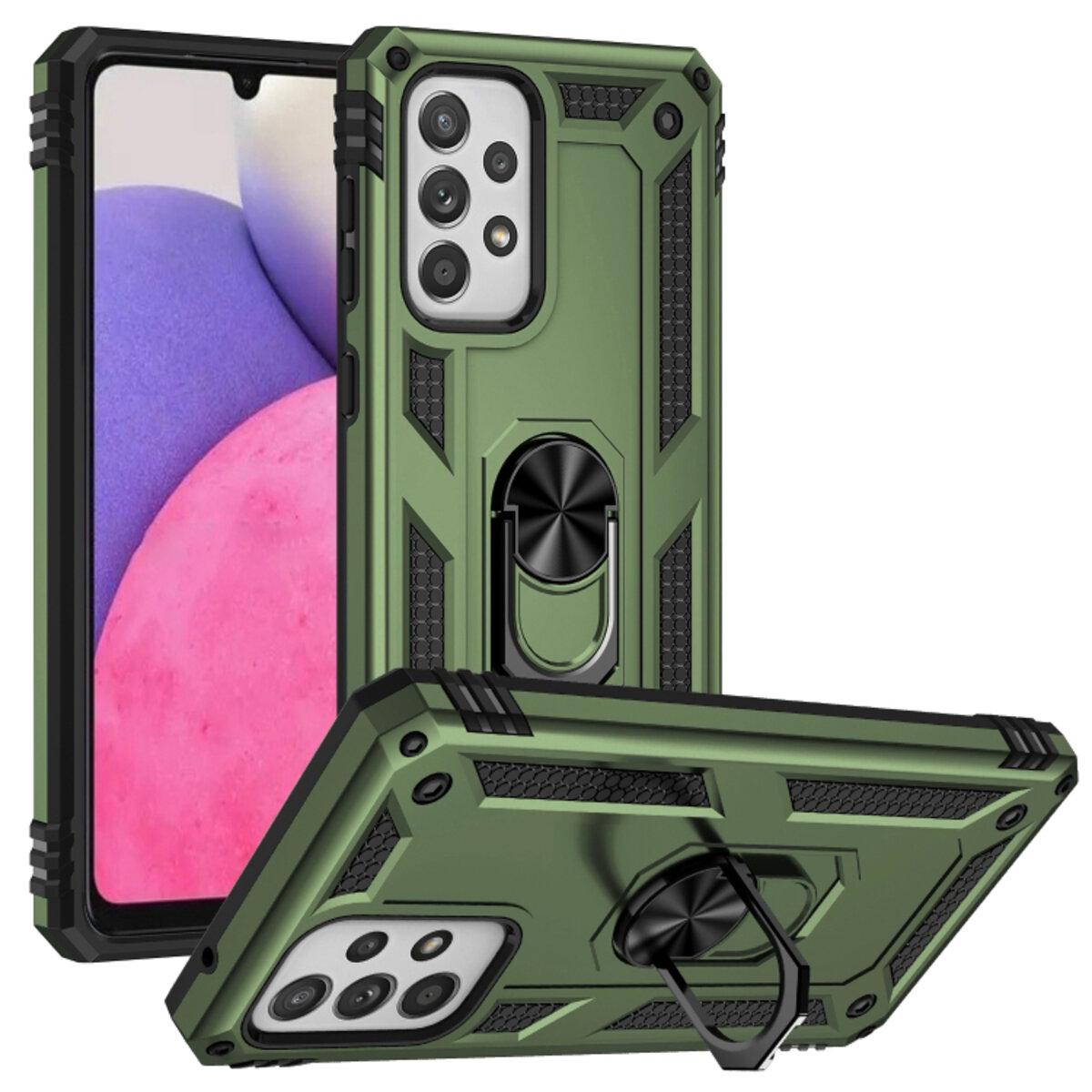Противоударный чехол для Samsung Galaxy A33 5G Cosmic Robot Ring / Army Green