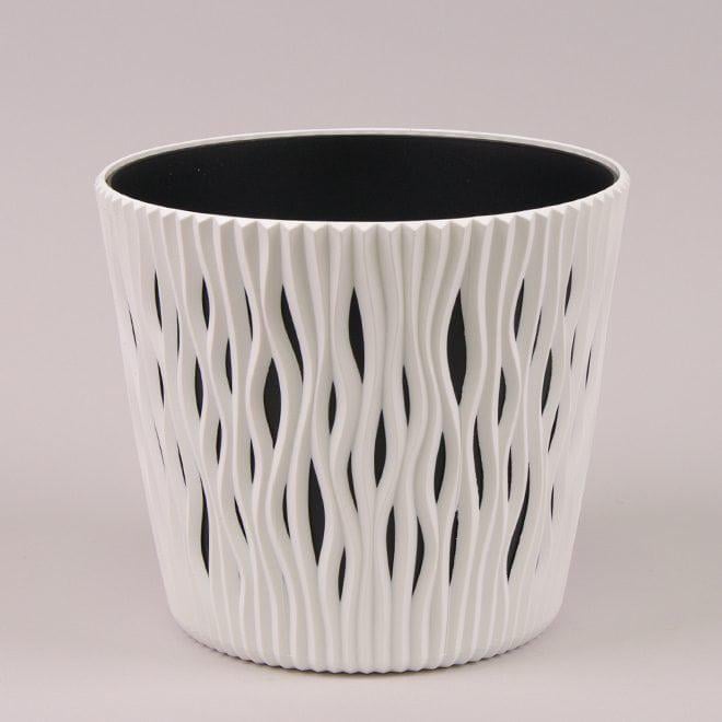 Горшок пластмассовый Sandy Round 90749 13 см Белый (DR015045)