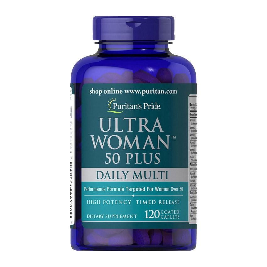 Комплекс витаминов для женщин Puritan's Pride Ultra Woman 50 Plus Daily Multi Timed Release 120 капс. (09268-01)
