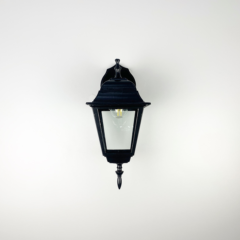 Фонарь настенный уличный корпус вниз Черный (9030 W/S BK down) - фото 1 Фонарь настенный уличный корпус вниз Черный (9030 W/S BK down) - фото 1