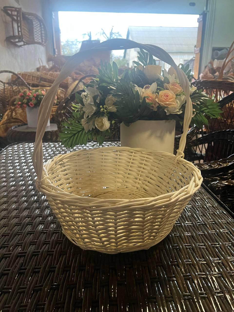 Корзина подарочная плетеная Сімейний Затишок Белый - фото 4