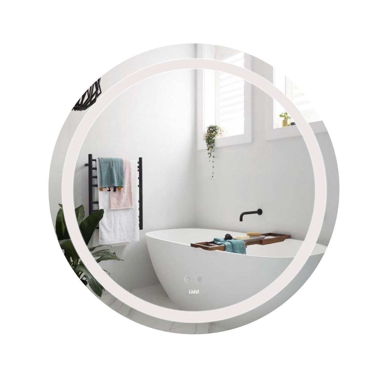 Зеркало Lidz Aria R800 с LED-подсветкой Touch с антизапотеванием с димером (LD78LR800)