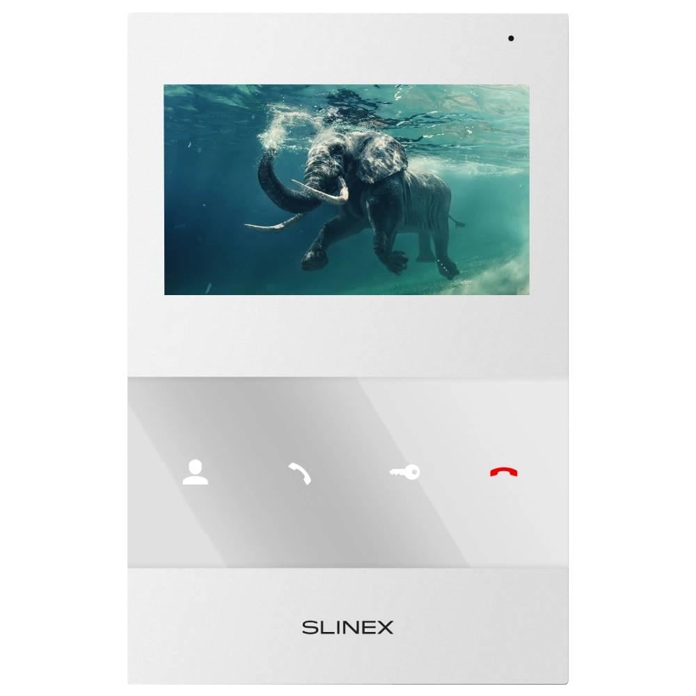 Відеодомофон аналоговий Slinex SQ-04M 4,3” кольоровий екран TFT microSD 119х175х21 мм White (41223)