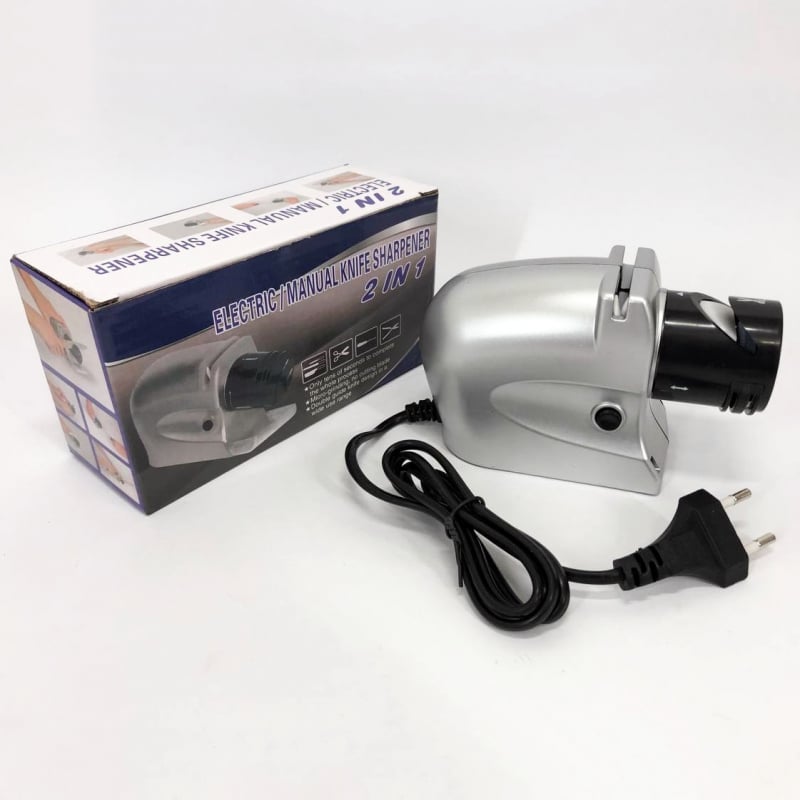 Точило електричне Electric Sharpener для заточування ножів та ножиць 220V Silver (tf3846) - фото 7 Точило електричне Electric Sharpener для заточування ножів та ножиць 220V Silver (tf3846) - фото 7