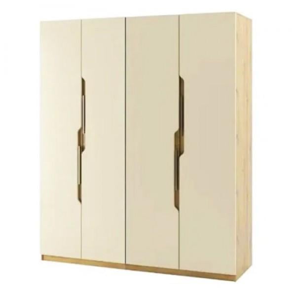 Шкаф распашной для квартиры Світ Меблів Смарт 4Д 1800х626х2200 мм Дуб артизан/Крем (40766)