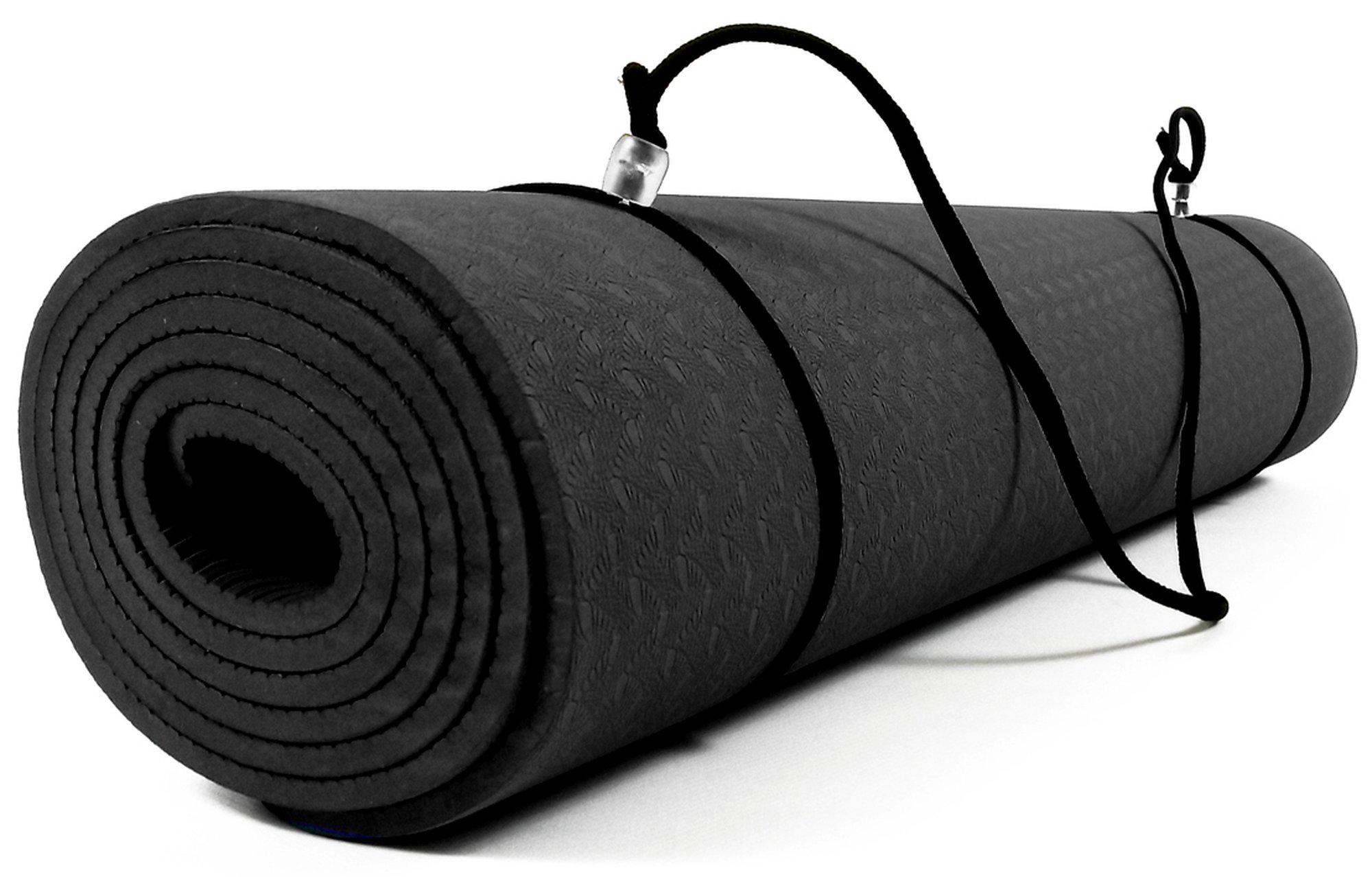 Коврик для йоги TPE EasyFit ECO-Friendly 6 мм однослойный Черный - фото 1 Коврик для йоги TPE EasyFit ECO-Friendly 6 мм однослойный Черный - фото 1