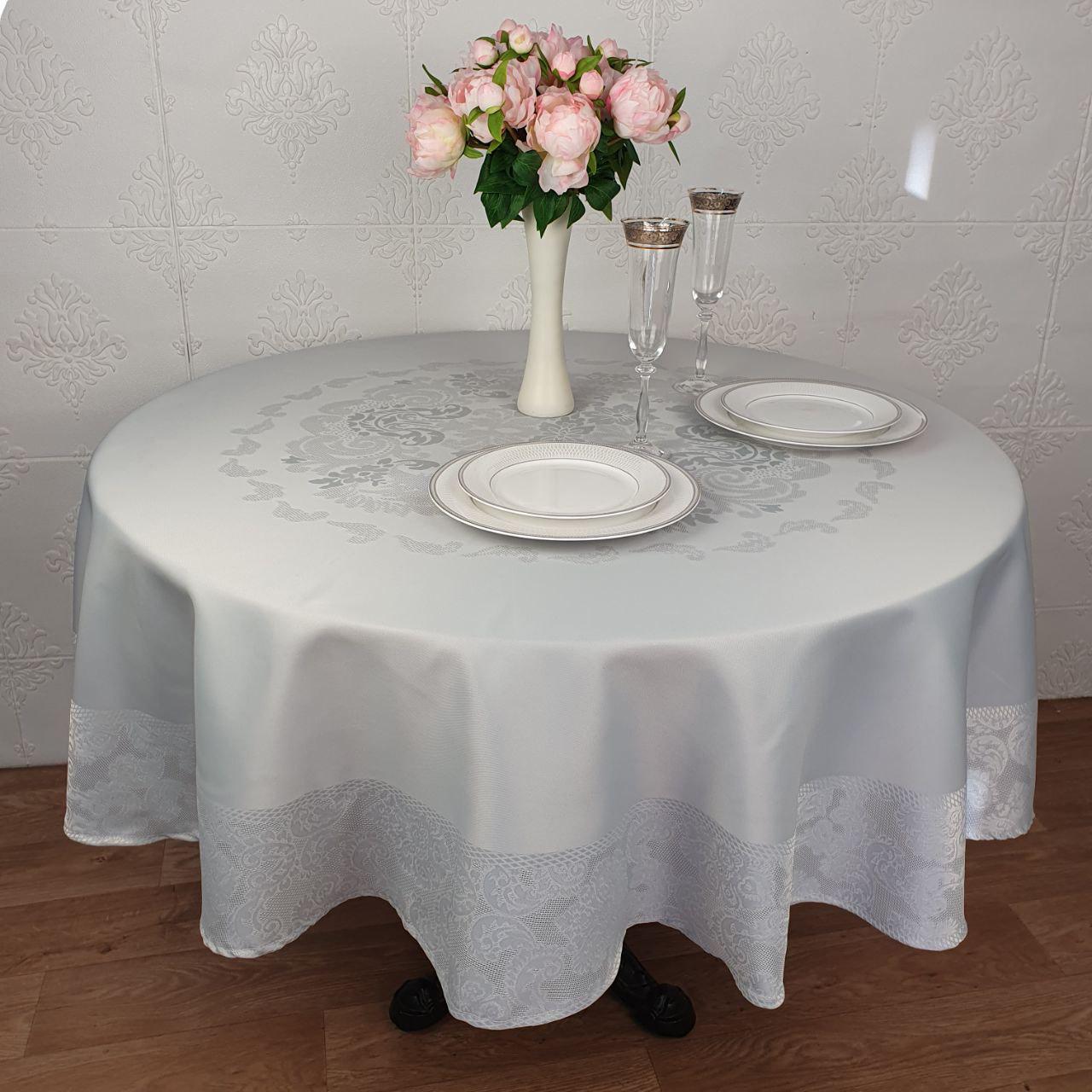 Скатертина тефлонова Maison Royale Jumbo PVS d 160 см Grey (CN38494)