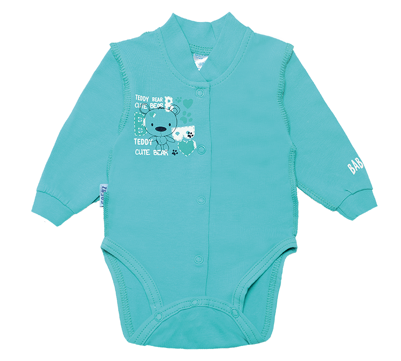 Боди детское для мальчика GABBI Друзья хлопковое 62 см Ментоловый (11780)