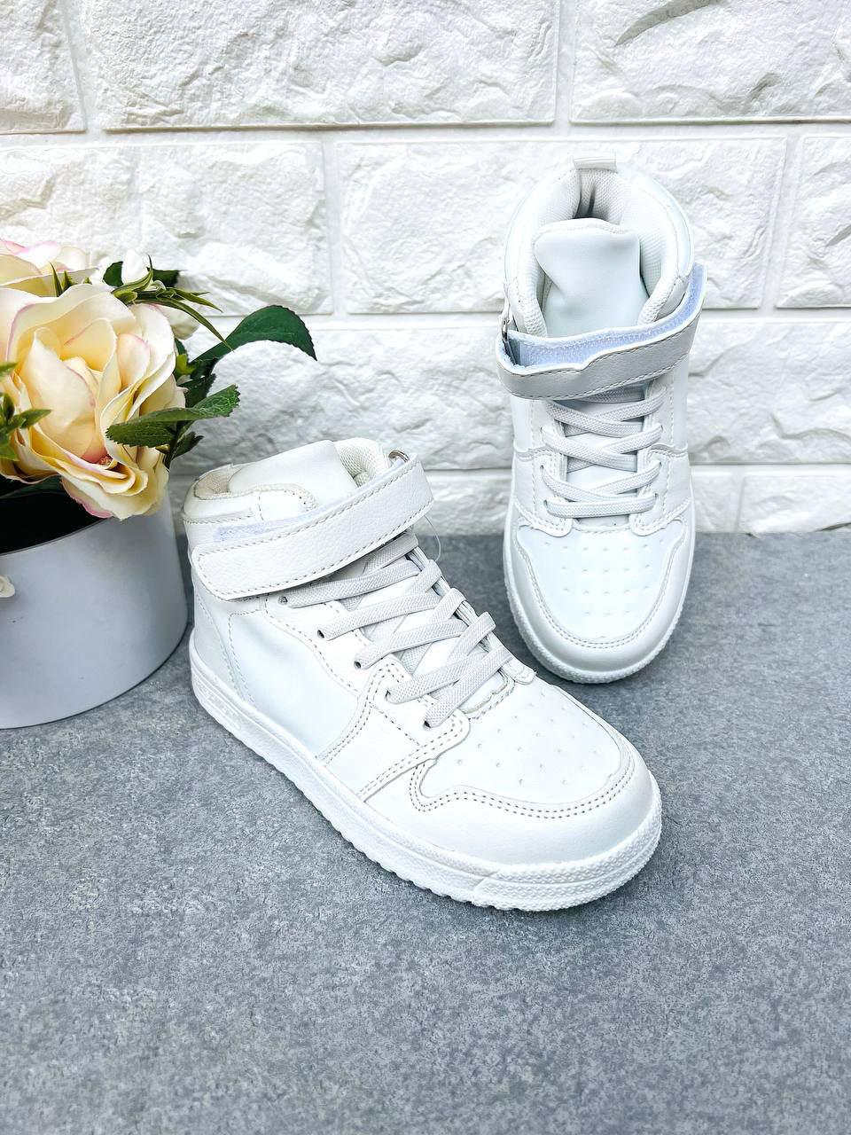 Кроссовки-хайтопы для мальчика Kimboo 1685 р. 27 16,8 см Белый (1685)
