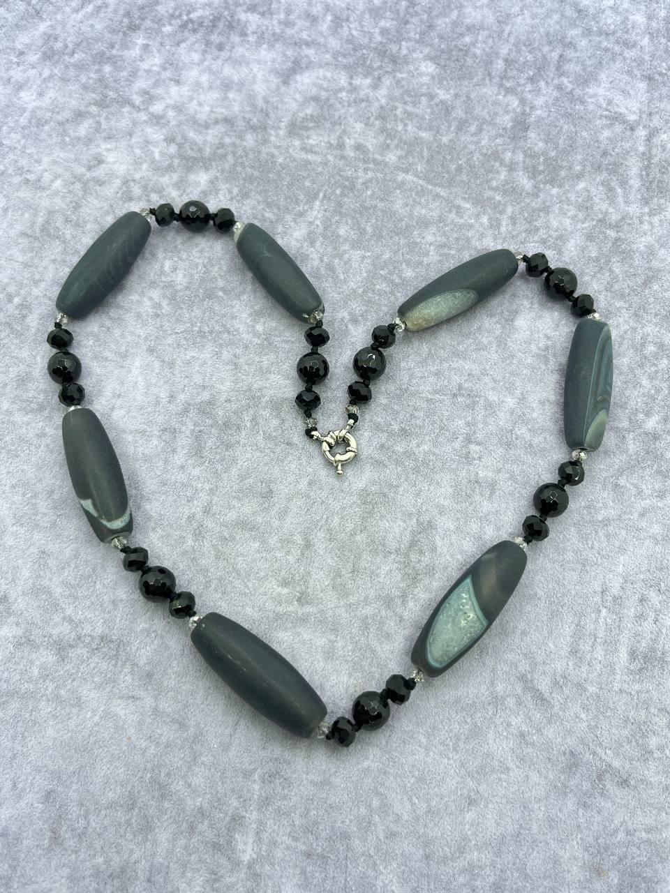 Бусы агат 54 см Разноцветный (10194)