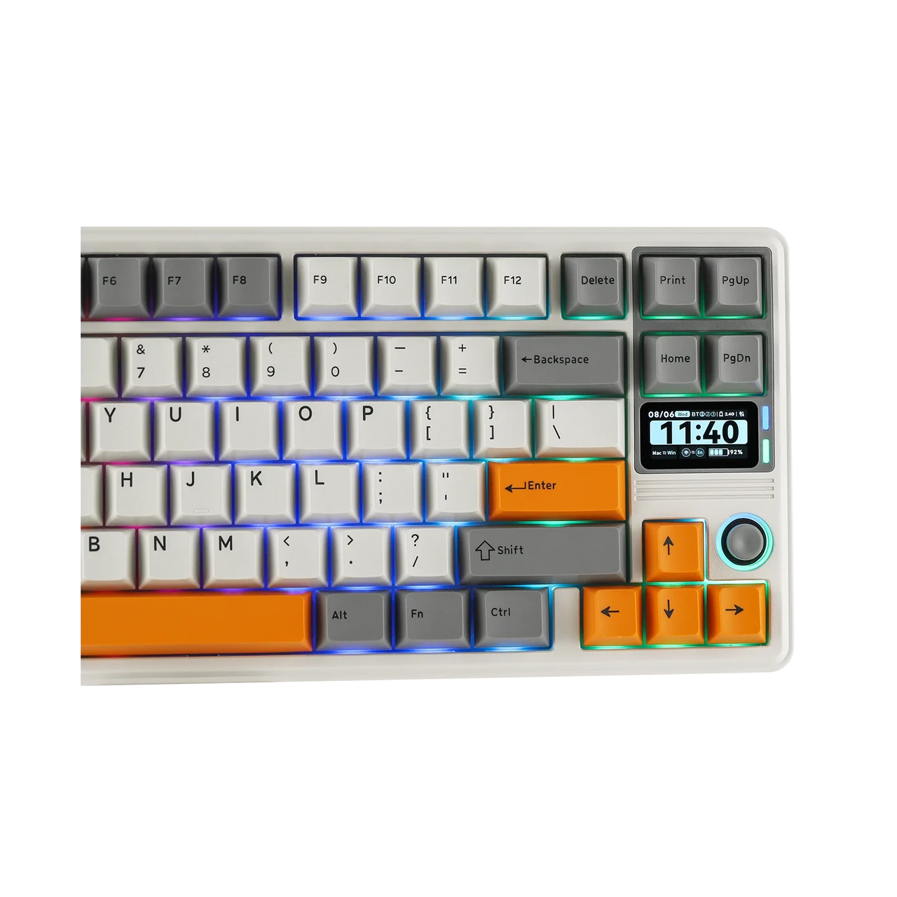 Клавиатура беспроводная EPOMAKER RT85 Creamy Jade Switch White Grey (2000205) - фото 9