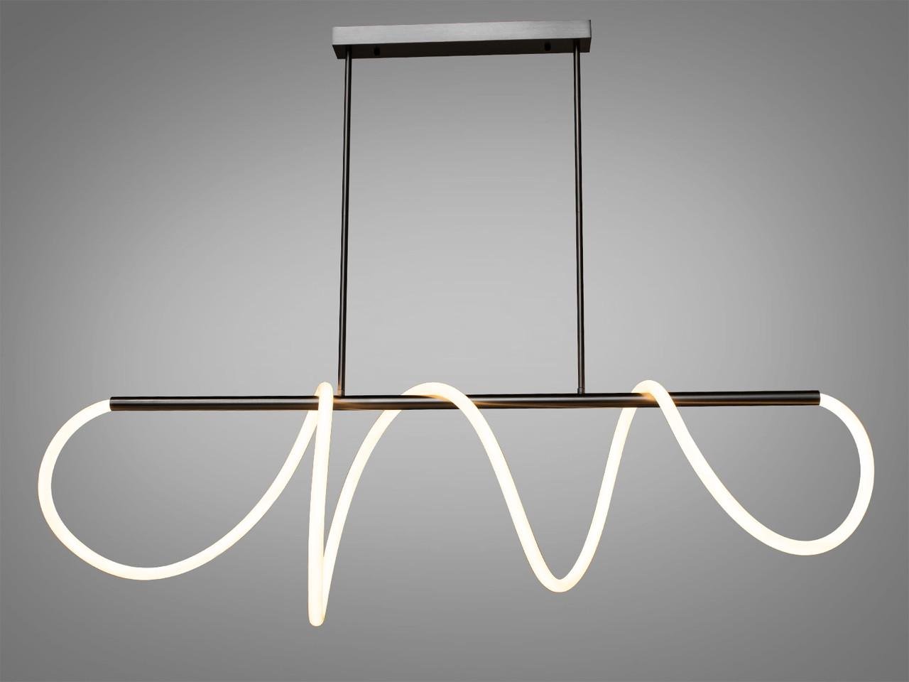 Люстра подвесная из гибкого неона 32 W Черный хром (SY9752-L1500 BHR) - фото 4 Люстра подвесная из гибкого неона 32 W Черный хром (SY9752-L1500 BHR) - фото 4