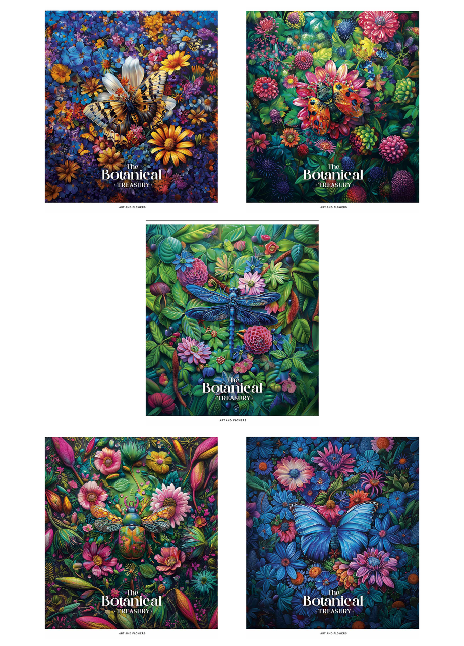 Тетради Школярик Botanical treasury 3466 УФ-лак в клетку 5 шт. по 60 л. (4823088231403)