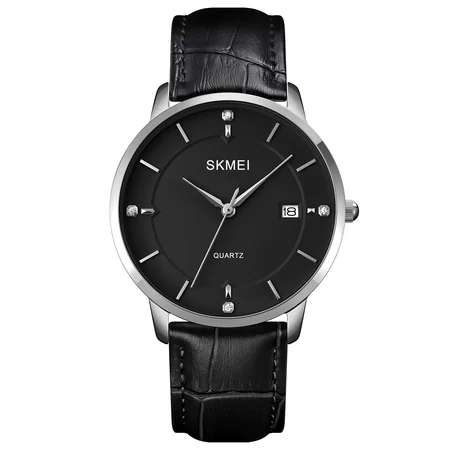 Наручные часы Skmei 1801LSIBK Silver/Black Leather