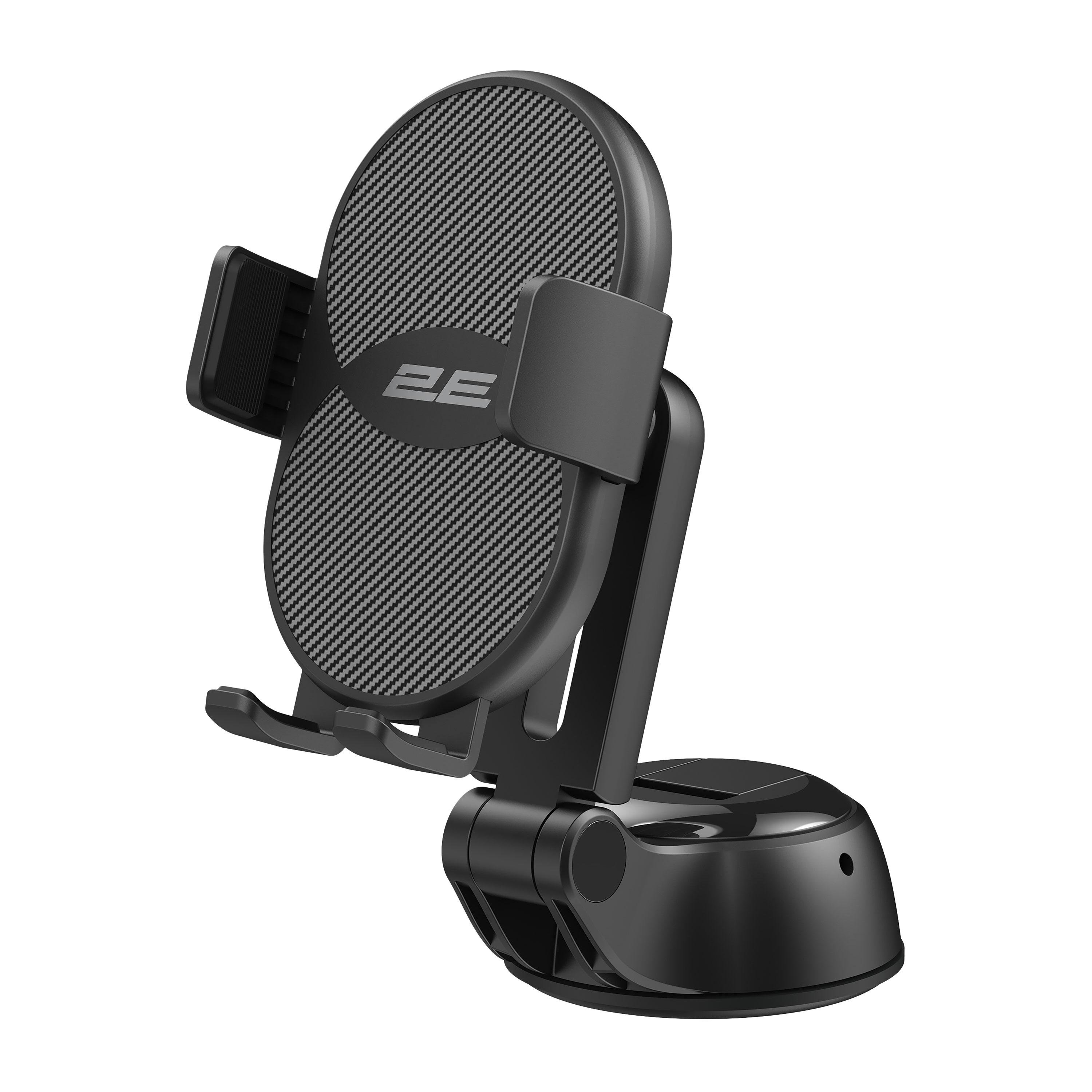 Тримач для телефону 2E Smart автомобільний на лобове скло та панель Чорний (614526)
