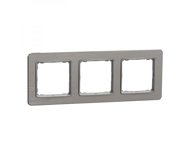 Рамка Schneider Electric 3-постовый ABS-UV Sedna Design&Element Алюминий (SDD370803)