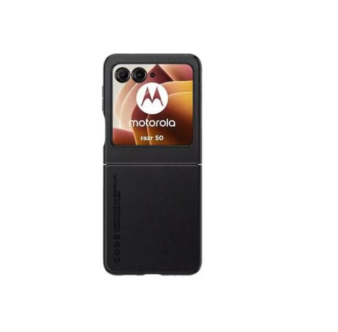 Чехол-накладка кожаный CODE Tactile Experience для Motorola Razr 50/Razr 2024/Razr 60 Черный
