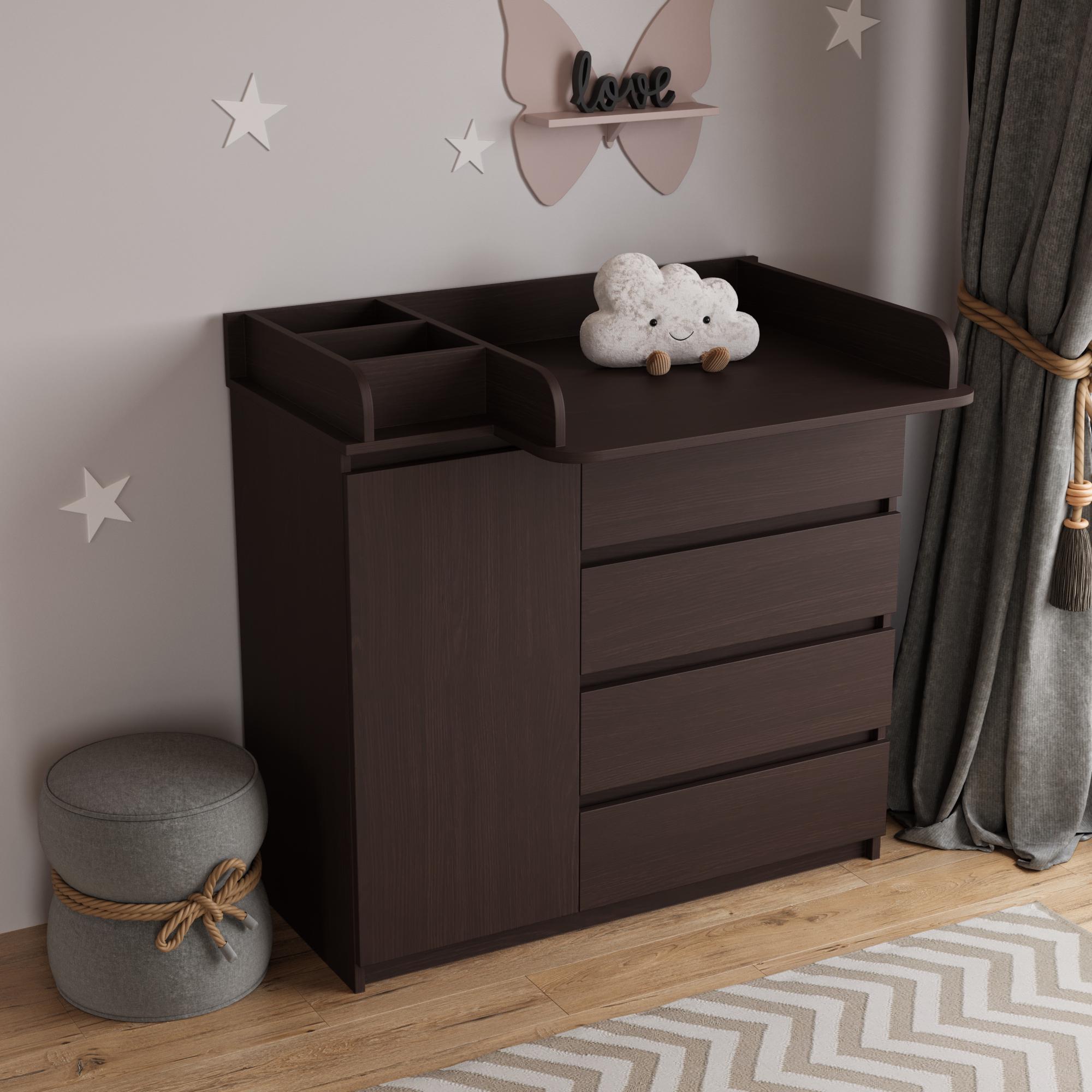 Пеленальний комод Furnigrade ПС-6 98,5х100х65 см Венге