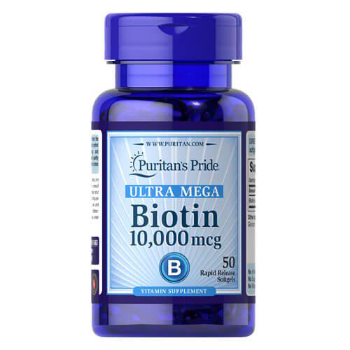 Биотин B-7 Puritan's Pride Biotin 10 000 mcg 50 softgel (51463)