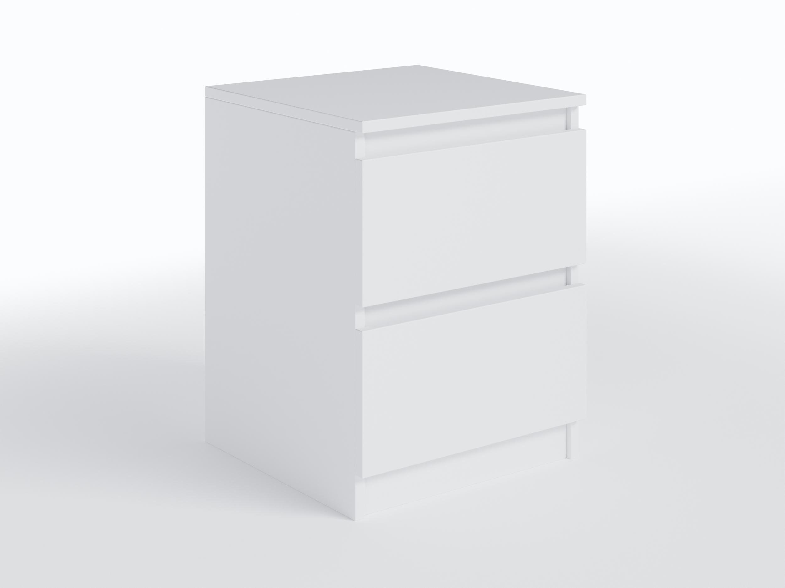 Тумбочка прикроватная Tobi Sho Lea T-225 с двумя ящиками для спальни 400х500х400 мм Белый - фото 2 Тумбочка прикроватная Tobi Sho Lea T-225 с двумя ящиками для спальни 400х500х400 мм Белый - фото 2