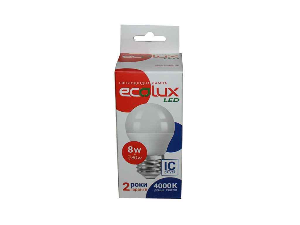 Лампа светодиодная Ecolux E27 8 Вт 4000К (EX8B) Лампа светодиодная Ecolux E27 8 Вт 4000К (EX8B)