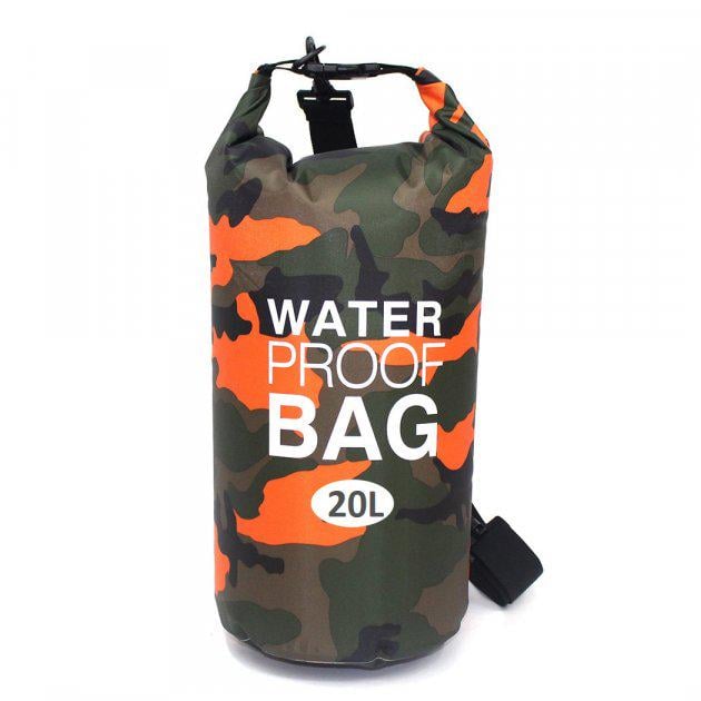 Гермомешок VelaSport Dry Bag 20 л водонепроницаемый 36х63 см Оранжевый (00487)