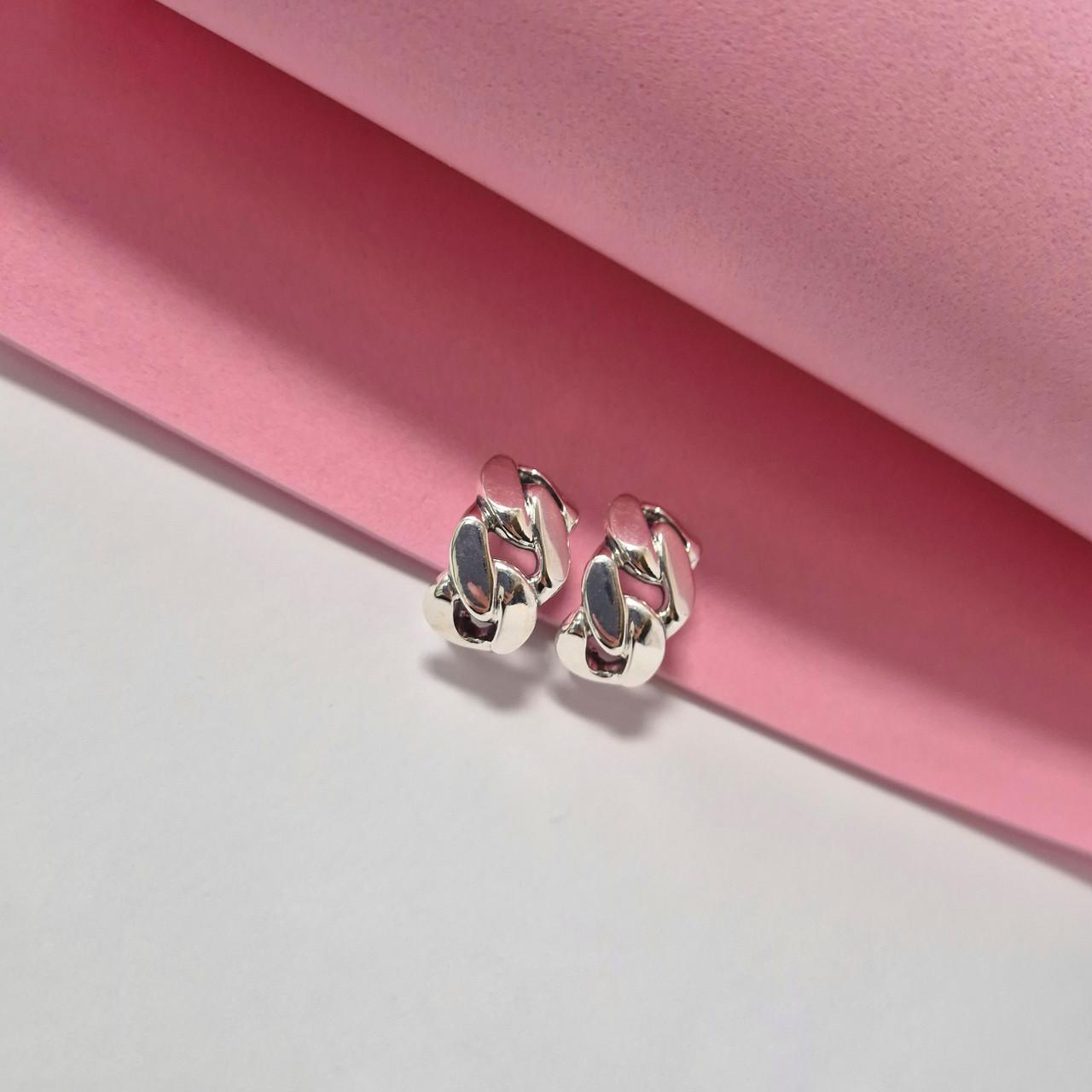 Серьги без камней цепочка серебро 925 пробы черненное 8,37 г (2922с)