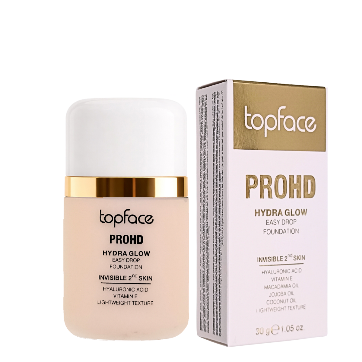 Тональная основа Topface PROHD Hydra Glow Easy Drop PT477 03 Linen жидкая 30 мл Бежевый светлый