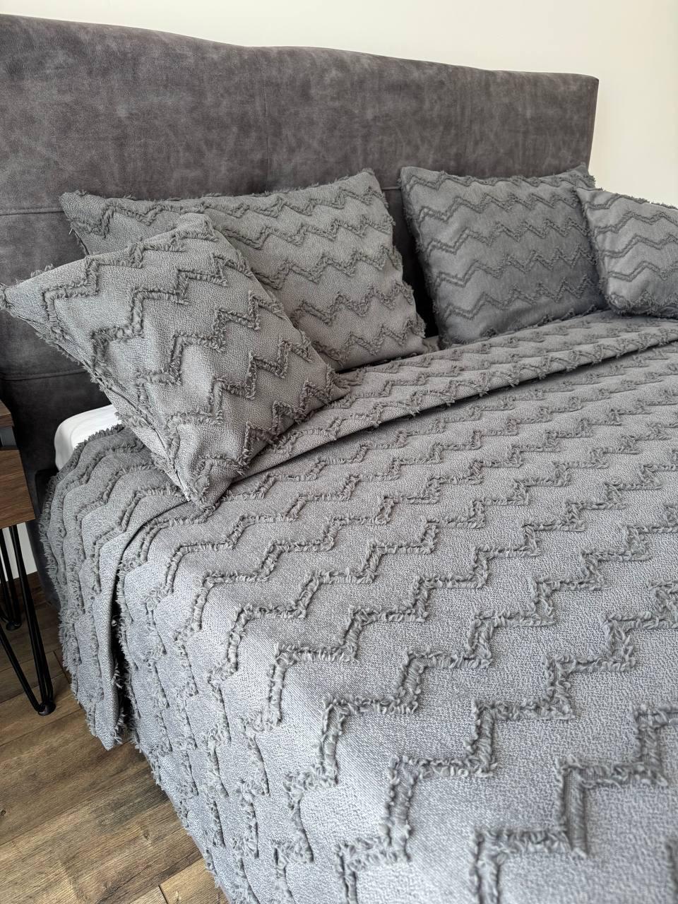 Покрывало Хельга 140x250 см Графитовый (20774-10-140x250cm) - фото 11 Покрывало Хельга 140x250 см Графитовый (20774-10-140x250cm) - фото 11