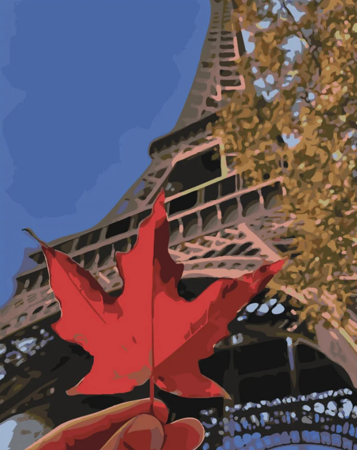 Картина по номерам Strateg Красный листик 40x50 см (SY6530)