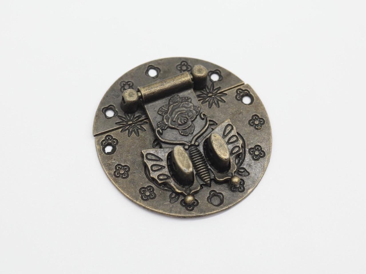 Замок накладной круглый 58х58 мм Антик (30954320)