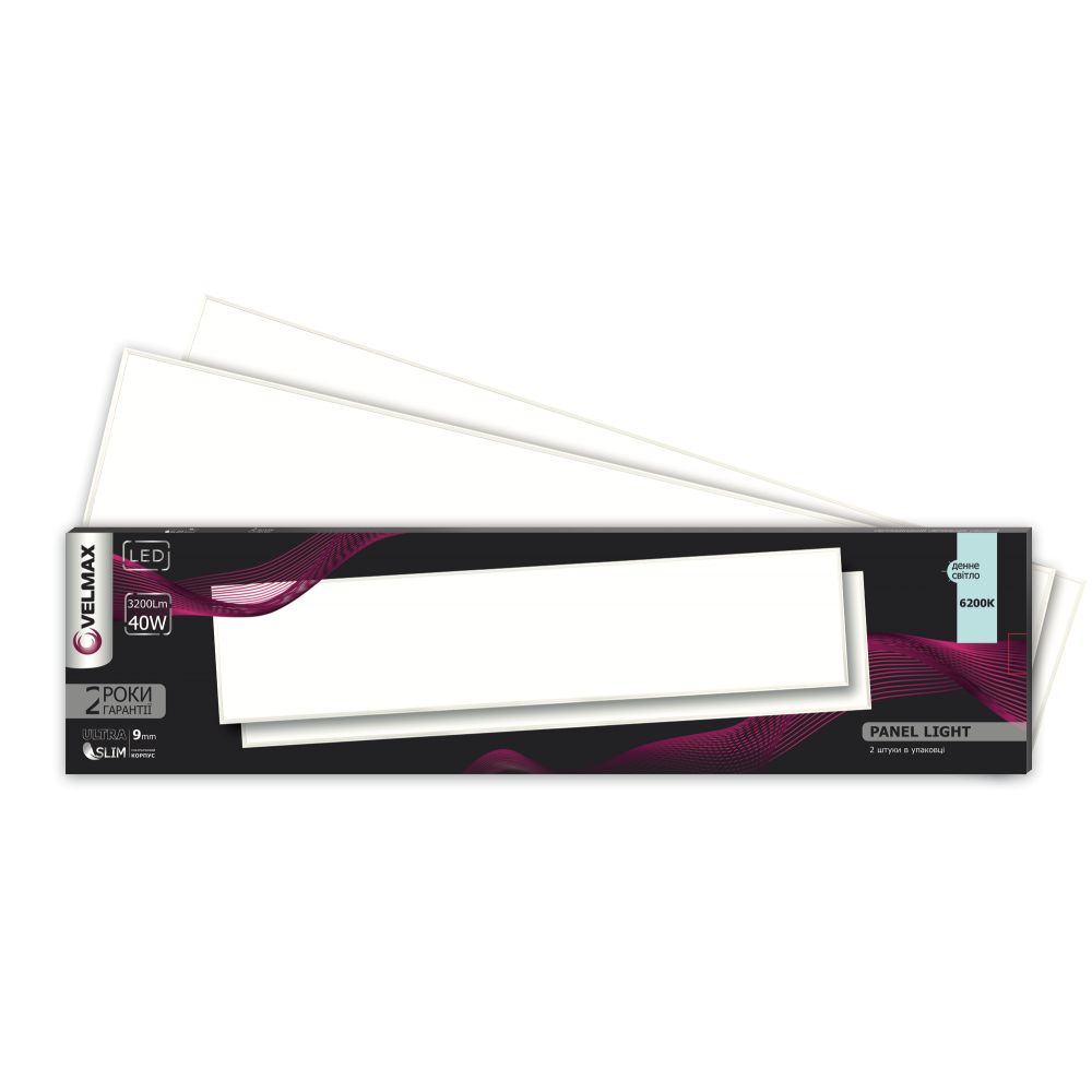 LED-панель Velmax V-UPS 40W 6200K 3200 Lm 300х1200 мм 2 шт. (29177112)