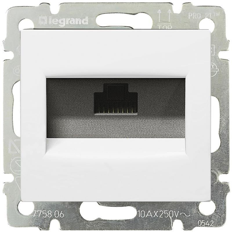 Розетка информационная Legrand Valena Classic RJ-45 cat.6 FTP внутренний монтаж Белый (774232)