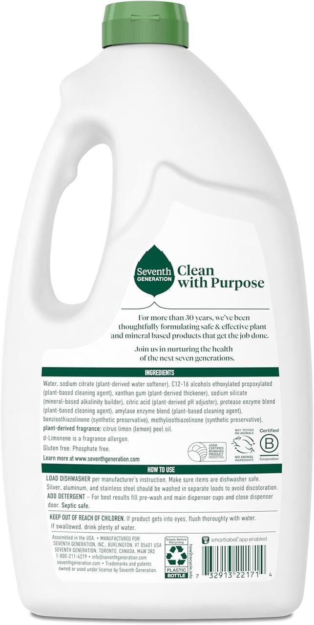 Гель для миття посуду Seventh Generation із ароматом лимону 1,19 кг 6 шт.