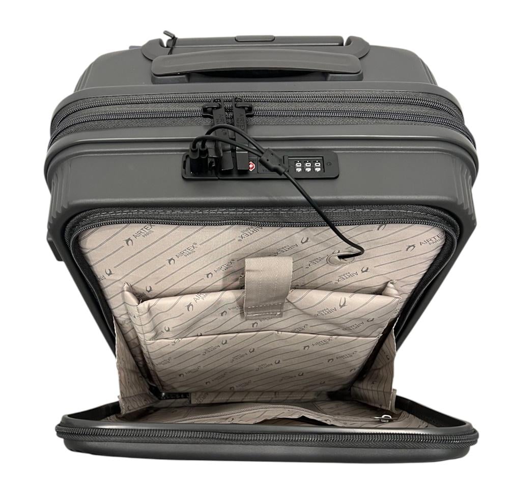 Валіза мала під ручну поклажу Airtex 647 поліпропілен S Сірий - фото 4