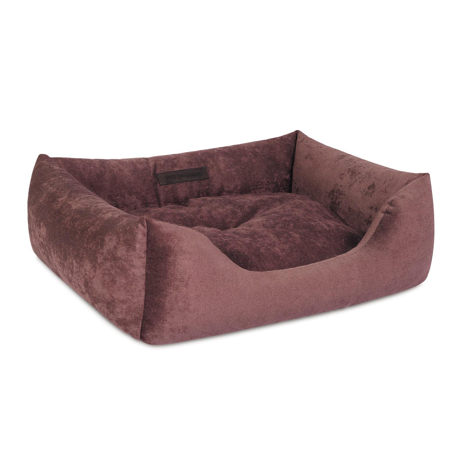 Лежак для тварин Природа Pet Fashion Denver 60х50х18 см Коричневий (PR242404)