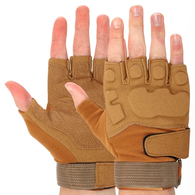 Рукавички тактичні з відкритими пальцями Blackhawk BC-4380 XL Coyote