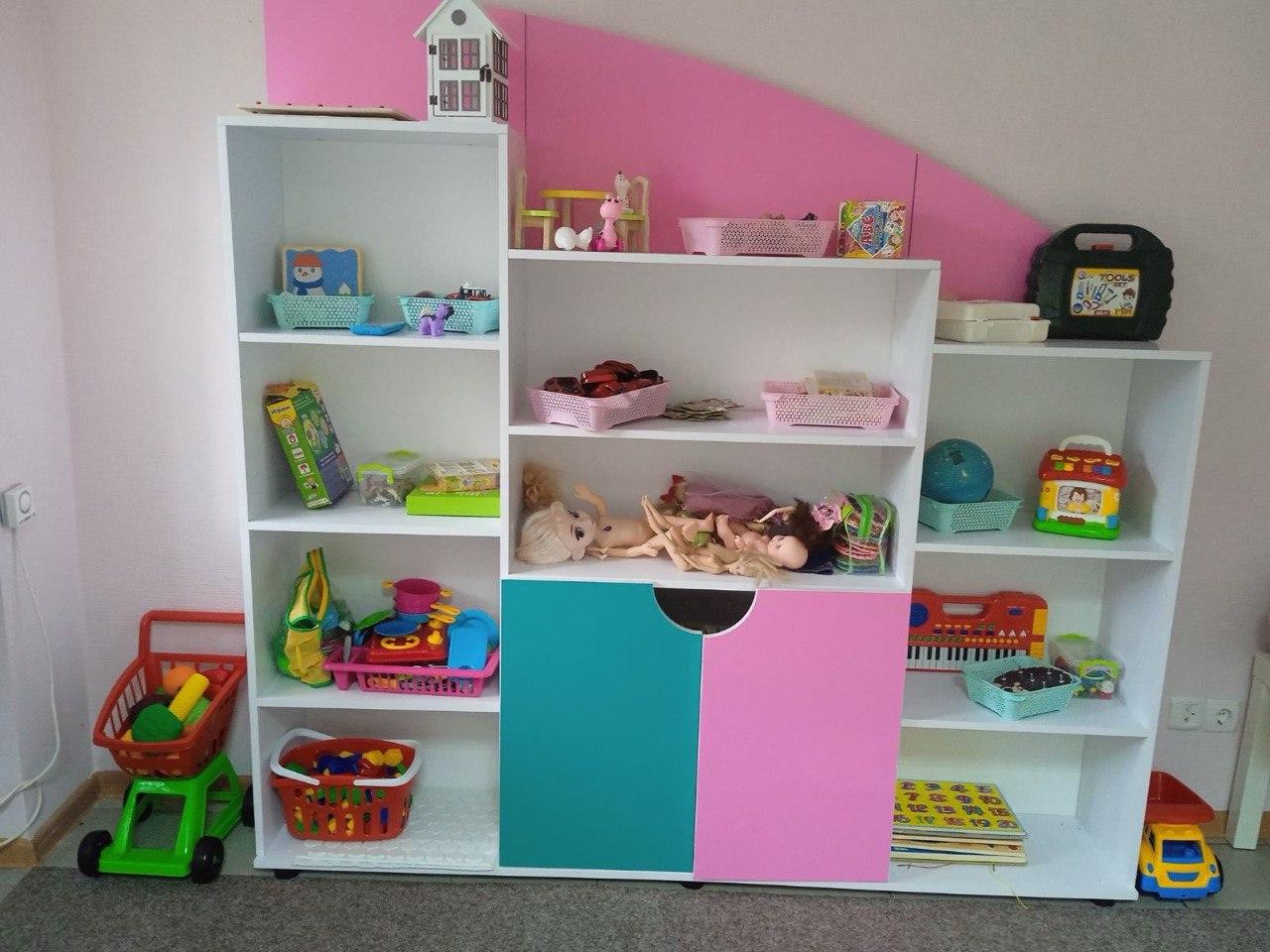 Детская стенка для игрушек Анюта Pink/Turquoise