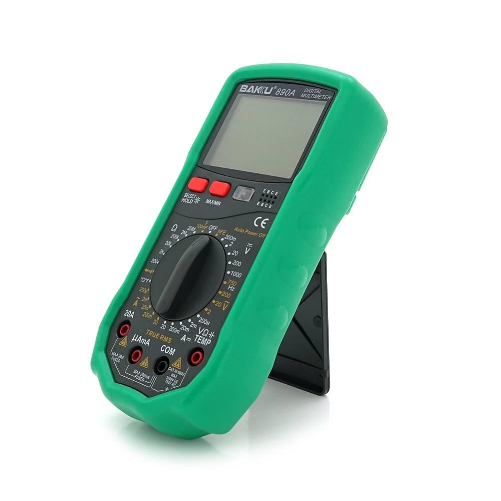 Мультиметр BAKKU BA-890A вимірювання V DC/V AC/A DC/A AC/Ω/C/hFE діод/транзистор (30228)