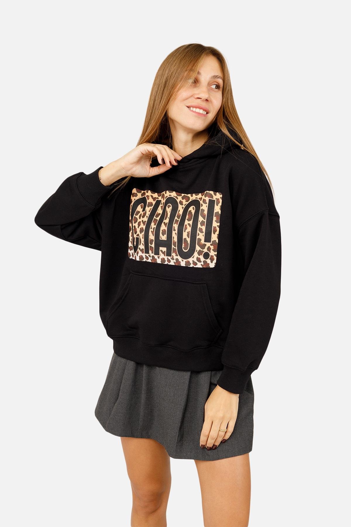 Худи женское ЦБ-00262503 р. 46 Черный (SKT001027030) - фото 1 Худи женское ЦБ-00262503 р. 46 Черный (SKT001027030) - фото 1