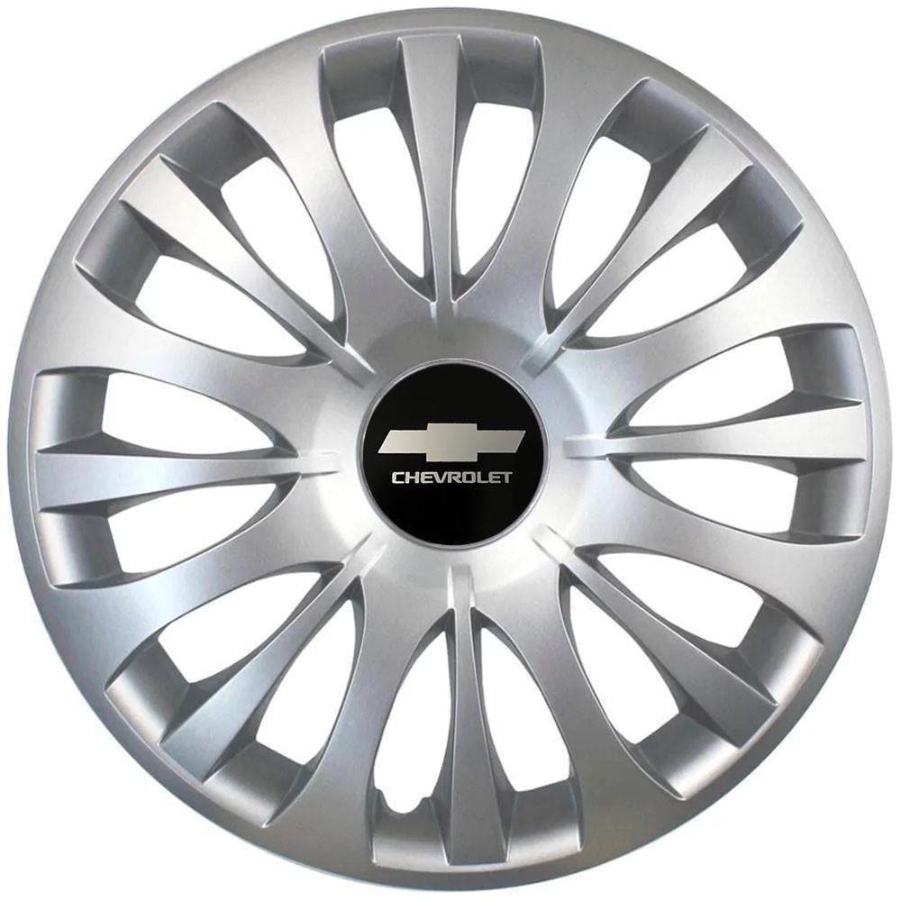 Колпаки SJS 329 с логотипом Chevrolet R15 4 шт. Серебряный (2654558531)