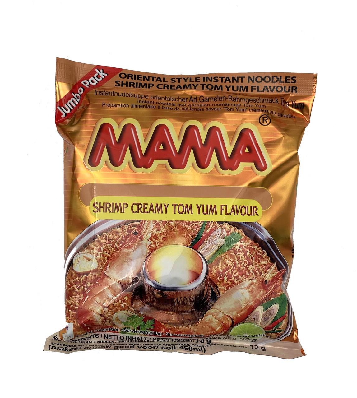 Лапша быстрого приготовления MAMA Shrimp Creamy Tom Yum Jumbo 90 г (000009498)