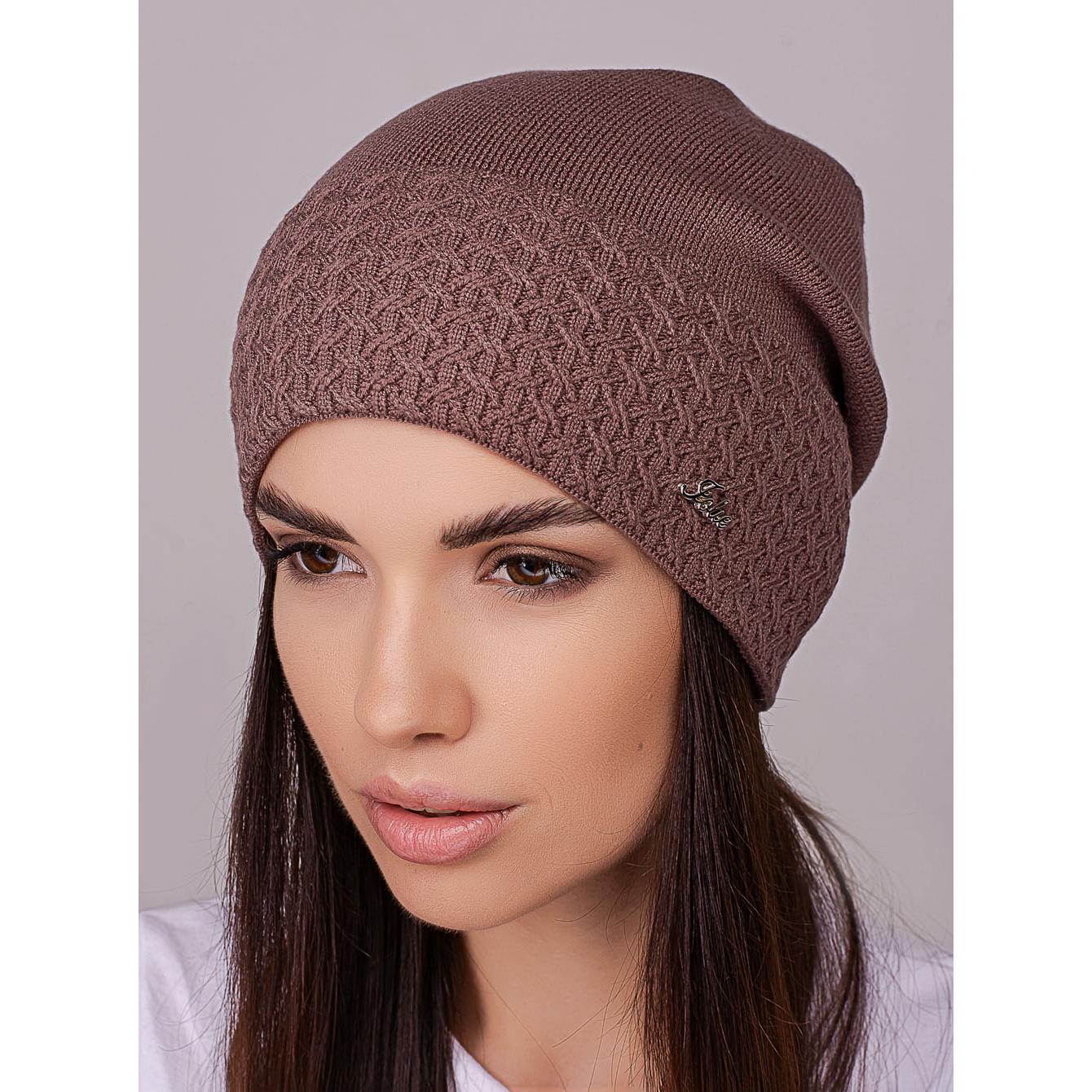 Шапка женская Leks ПОЕЗИЯ шерстяная утепленная флисом с узором на отвороте сзади сцепленная one size Мокко (258454) - фото 1 Шапка женская Leks ПОЕЗИЯ шерстяная утепленная флисом с узором на отвороте сзади сцепленная one size Мокко (258454) - фото 1