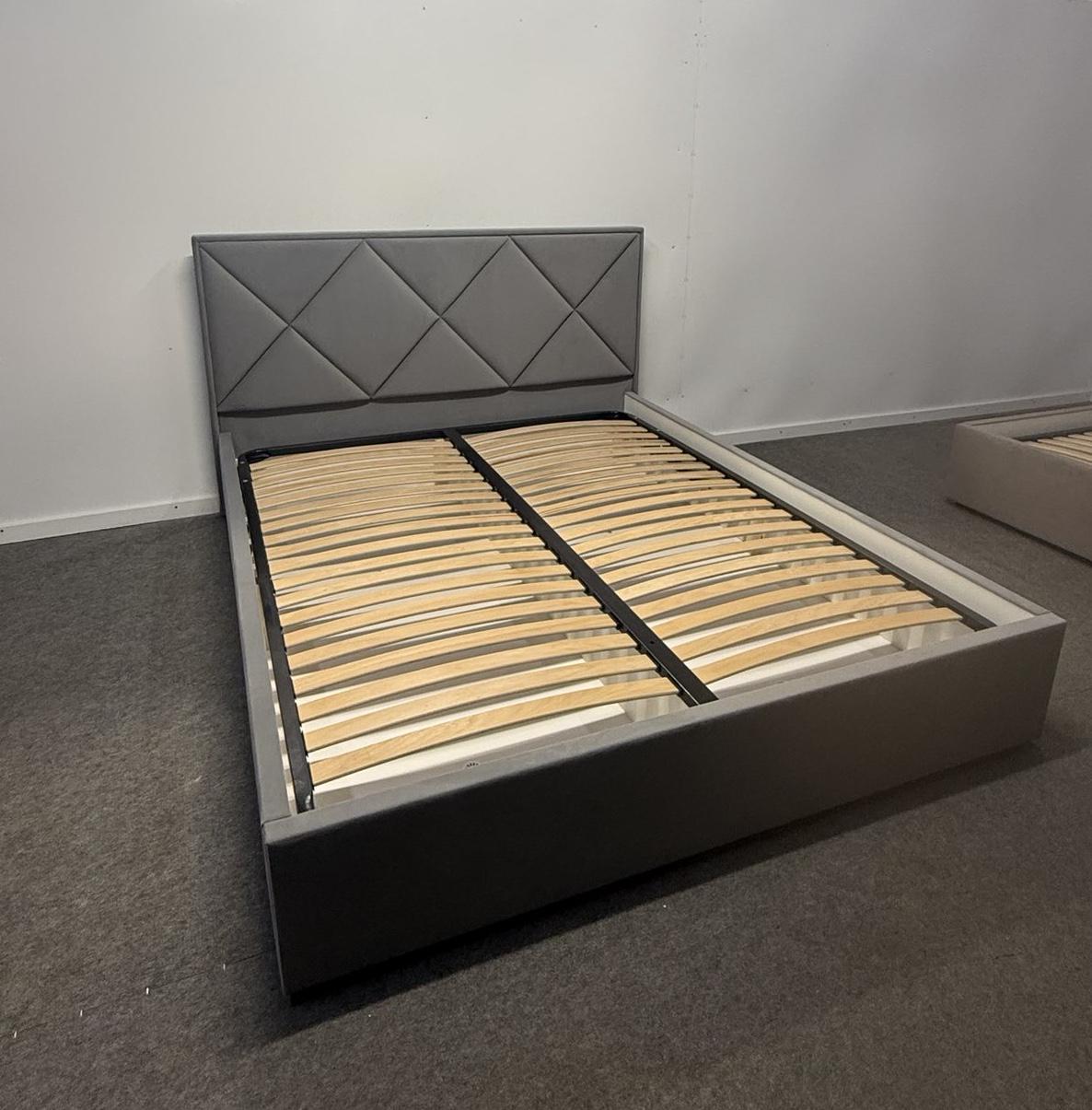 Кровать с подъемным механизмом ADS Mebli Делано 160х200 см велюр Zenit 27 Серый (30376505) - фото 9