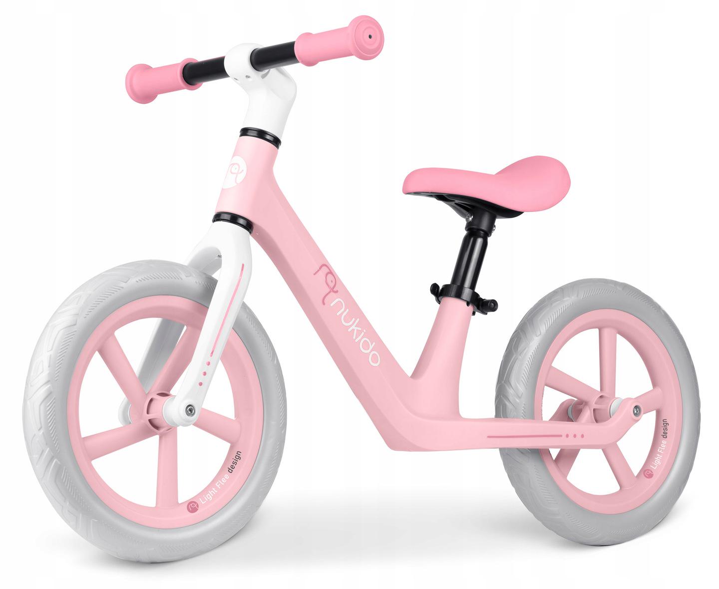 Биговел детский двухколесный Light Flee Nukido колесо 12' Белый/Розовый Биговел детский двухколесный Light Flee Nukido колесо 12' Белый/Розовый