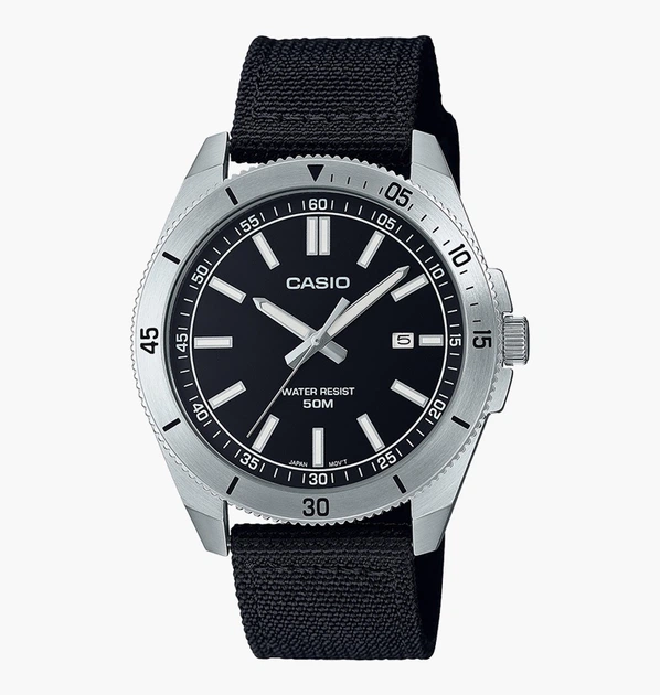 Наручные часы мужские Casio MTP-B155C-1E Timeless Collection со стальным корпусом Черный (2721870853)