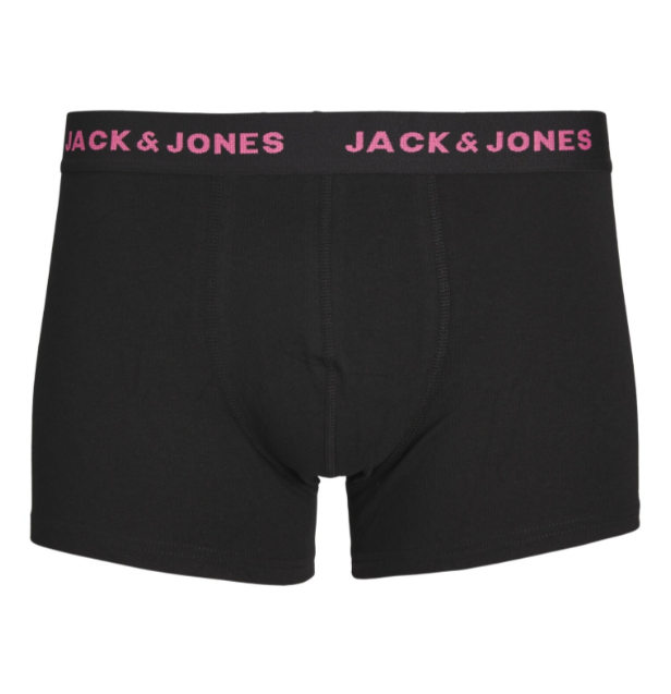 Мужские трусы боксеры и носки Jack & Jones ADDITIONAL 1 шт р. L Черный/Светло-розовый (35567676) - фото 2
